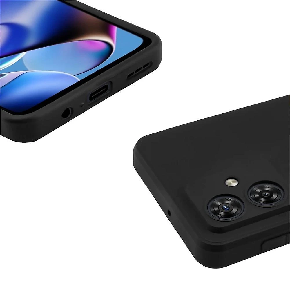 Kit Capa para Celular e Película de Tela Gshield Silicon Veloz para Motorola Moto G64 5G Preto 1