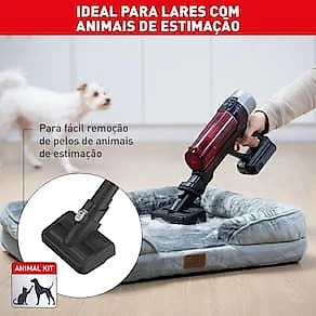 Aspirador de Pó Vertical Sem Fio Arno X-Force Flex 9.60 RH20 2 em 1 250W LED Autonomia 45 Minutos Bivolt Vermelho