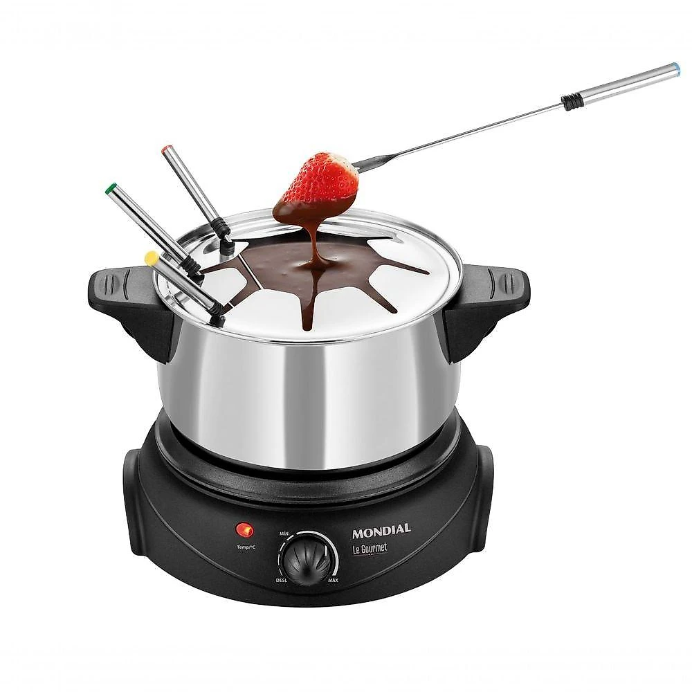 Panela Elétrica De Fondue Elétrico Le Gourmet Ii Fd-02 127v-preto/prata 110V