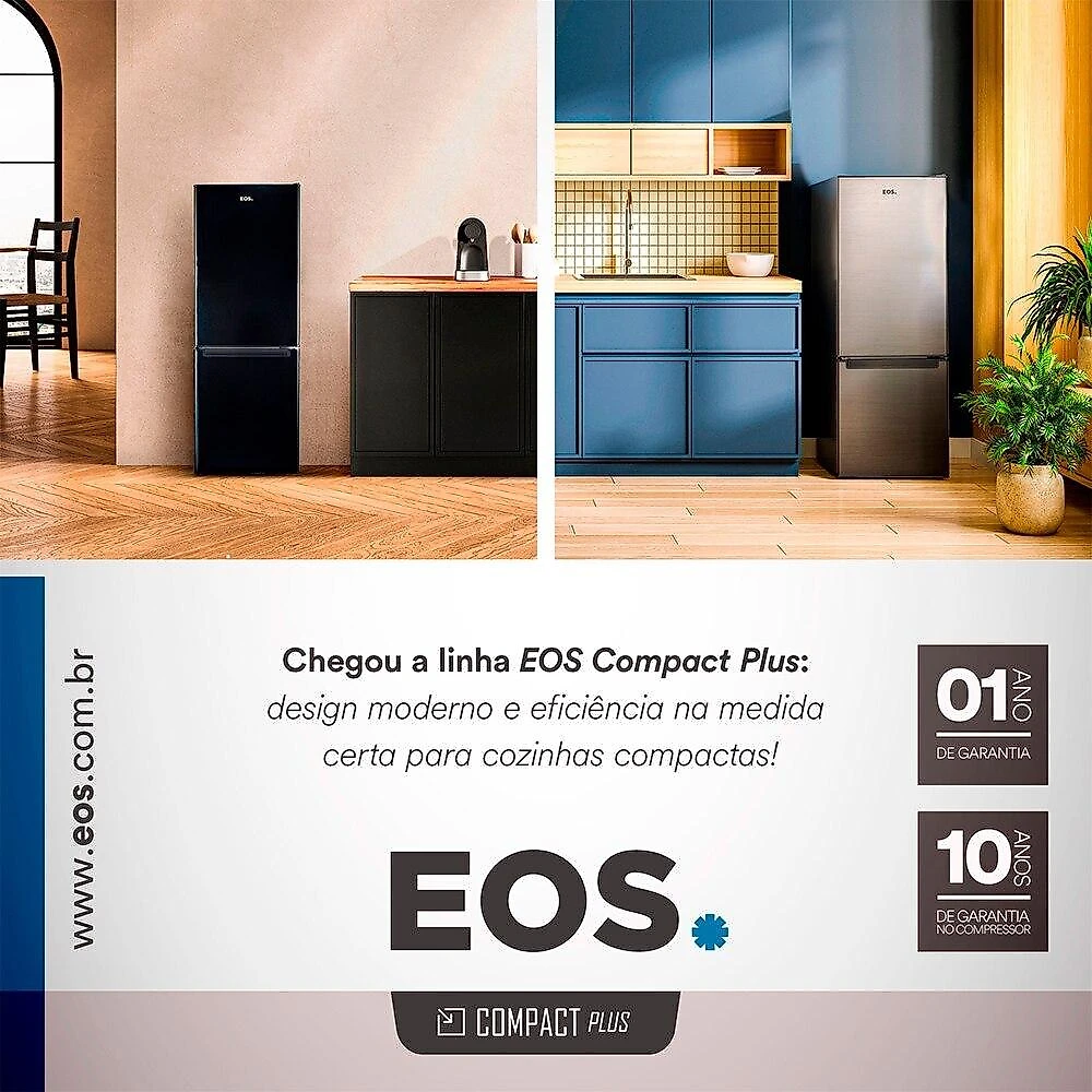 Geladeira EOS 192 Litros Duplex Inverse Inox ERV260IDS 220V