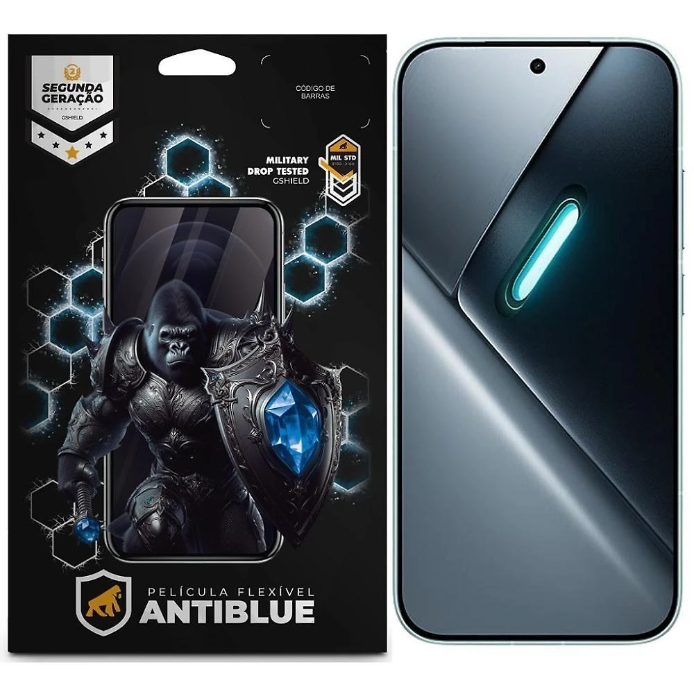 Película Protetora Gshield Poco X8 Pro Antiblue Bloqueio de Luz Azul Anti-risco