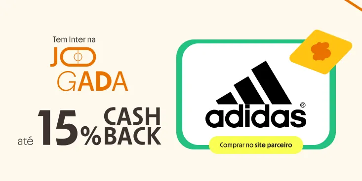 ADIDAS COM ATÉ 15% DE CASHBACK