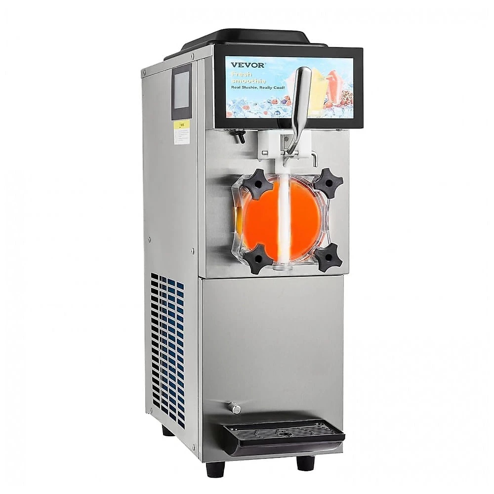 Máquina de Slush Raspadinha VEVOR XN120C 12L Tanque Único Comercial Inox 240V