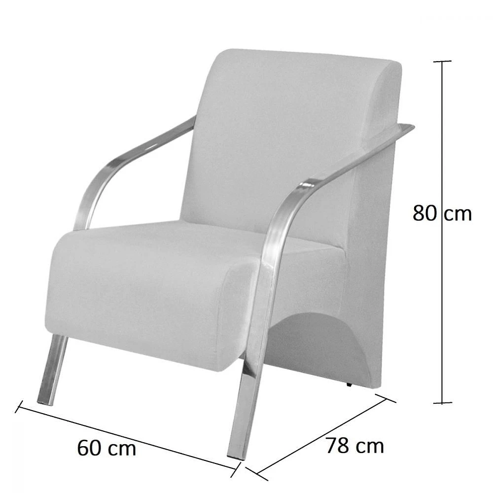 Miniatura Kit 4 Polt. Vênus 1 Lugar Pé Alumínio D Salla Courino Branco