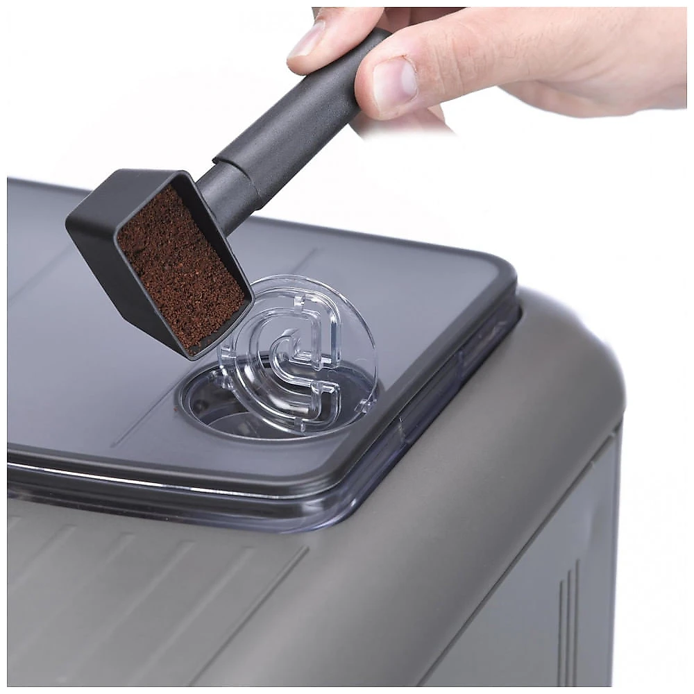Máquina de Café Expresso em Aço Inoxidável com Bocal de Leite e Tela LED, 110V, Gaggia, Preta