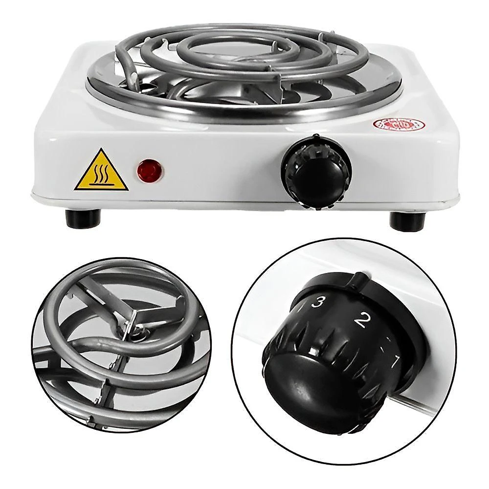 Fogão Fogareiro Elétrico Portátil 1 Boca Base Antiderrapante Branco 110V