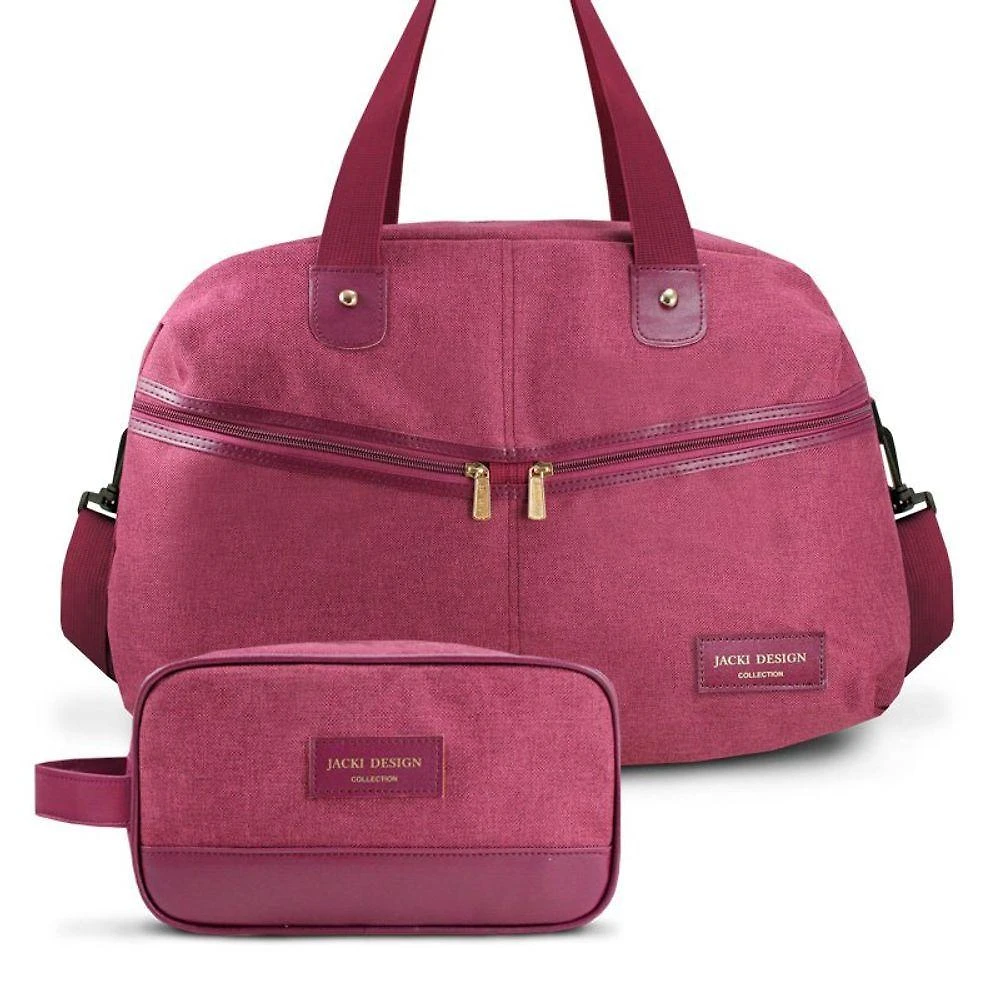 Conjunto De Bolsas Viagem 2 Peças Joy Jacki Design Vinho