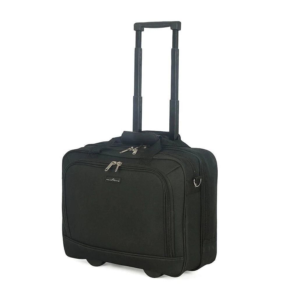 Pasta Piloto Notebook 18 30L Poliester Rodinhas e Compartimento Acolchoado Ziper Noronha Preto Polo