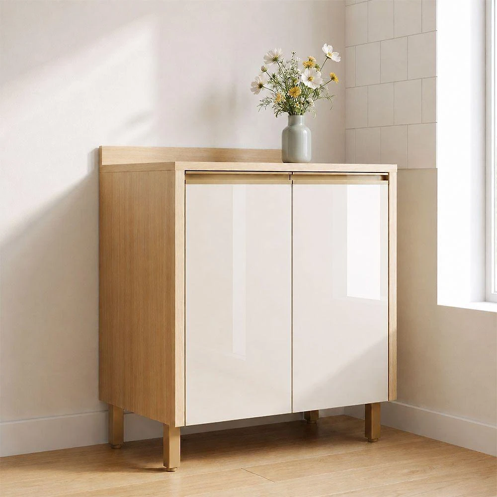 Balcão de Cozinha Brise 2 Portas 1 Prateleira MDP 15mm TAMANHO 80CM Off White