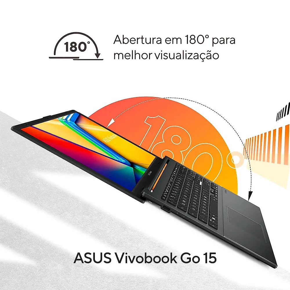 Notebook Vivobook Go 15 8GB 512GB W11 NJ836W Asus Mixed Black