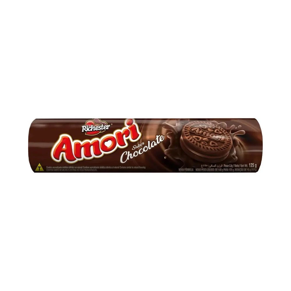 Biscoito Richester Amori Sabor Morango 125g