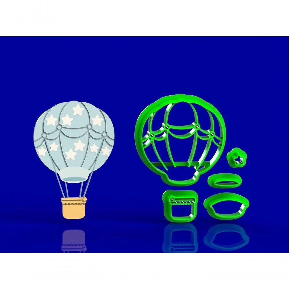Cortador Balão Urso Baloeiro Modular Plástico PLA 10CM Transparente HB Formas e Cortadores