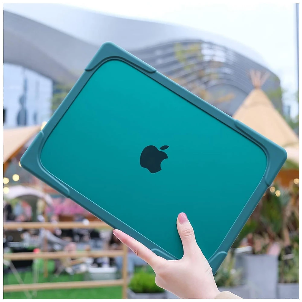 Capa Rígida Antichoque Verde-Azul para MacBook Air 15″ (2023–2025, Modelos A3241/A3114/A2941, M2/M3/M4) – MEEgoodo