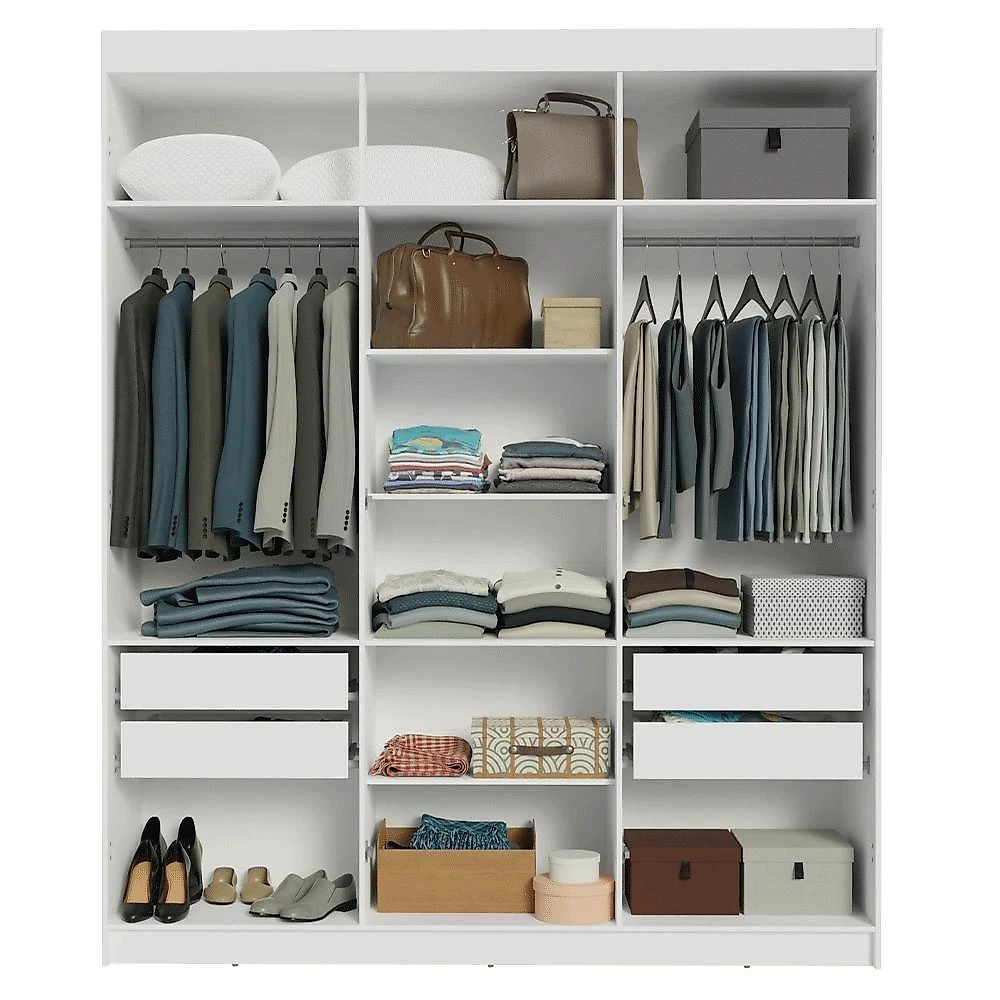 Guarda-roupa Closet 4 Gavetas 180 Cm Venus Madesa Branco