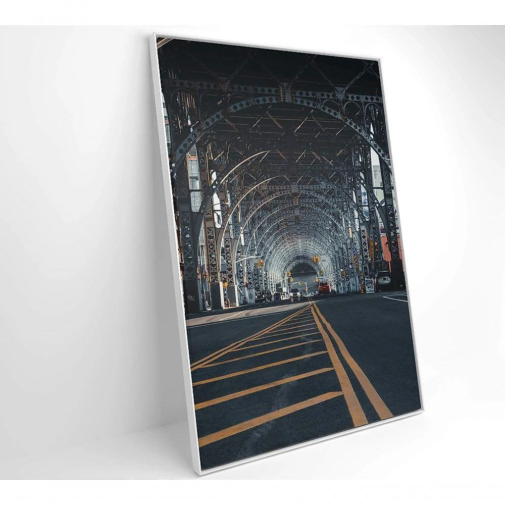 Quadro Viaduto Hudson River 80x120 Cm Tecido Canvas