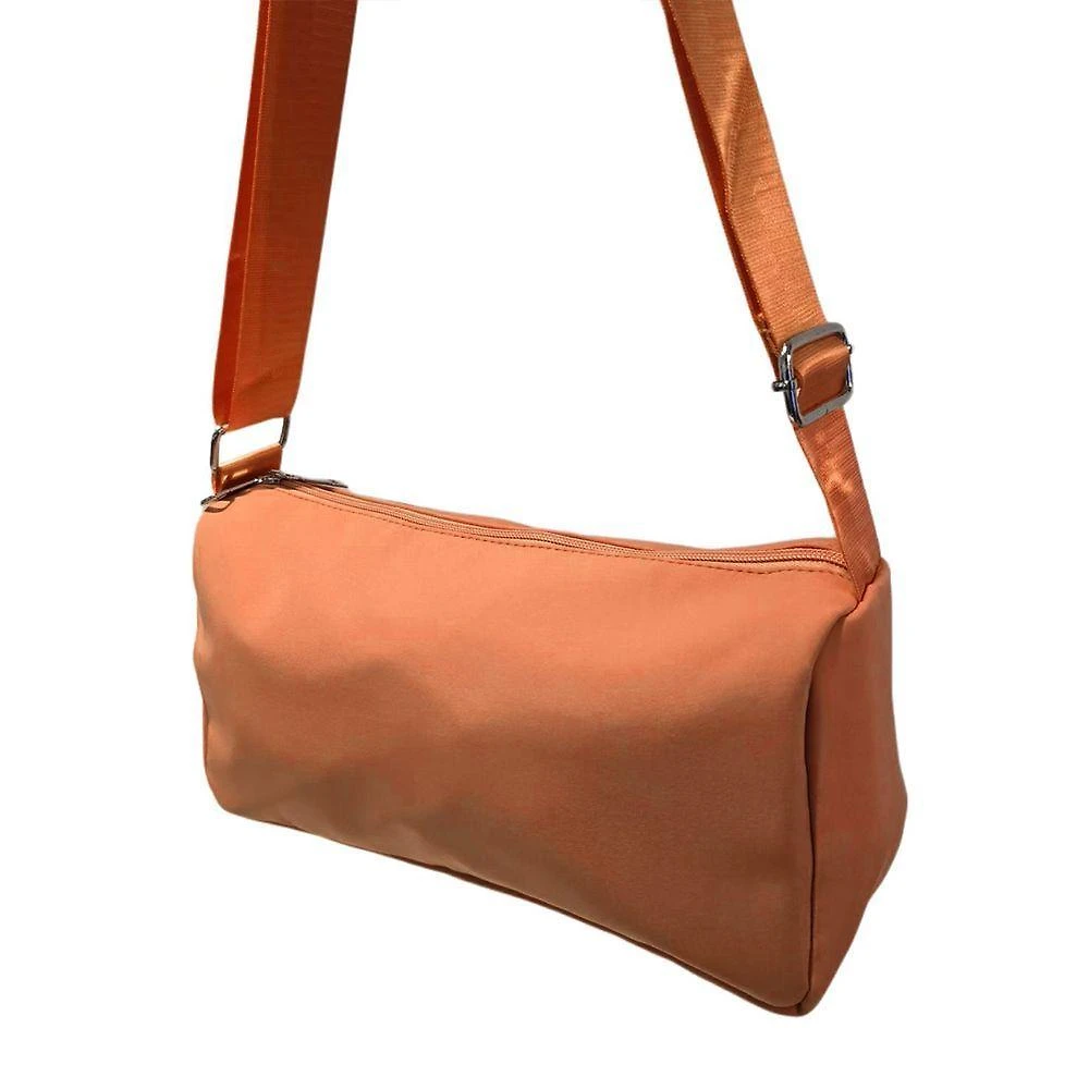 Bolsa Transversal Lateral GXM Bolsa Alça Grossa em Poliéster 30cm X 15cm X 10cm Salmão Feminina