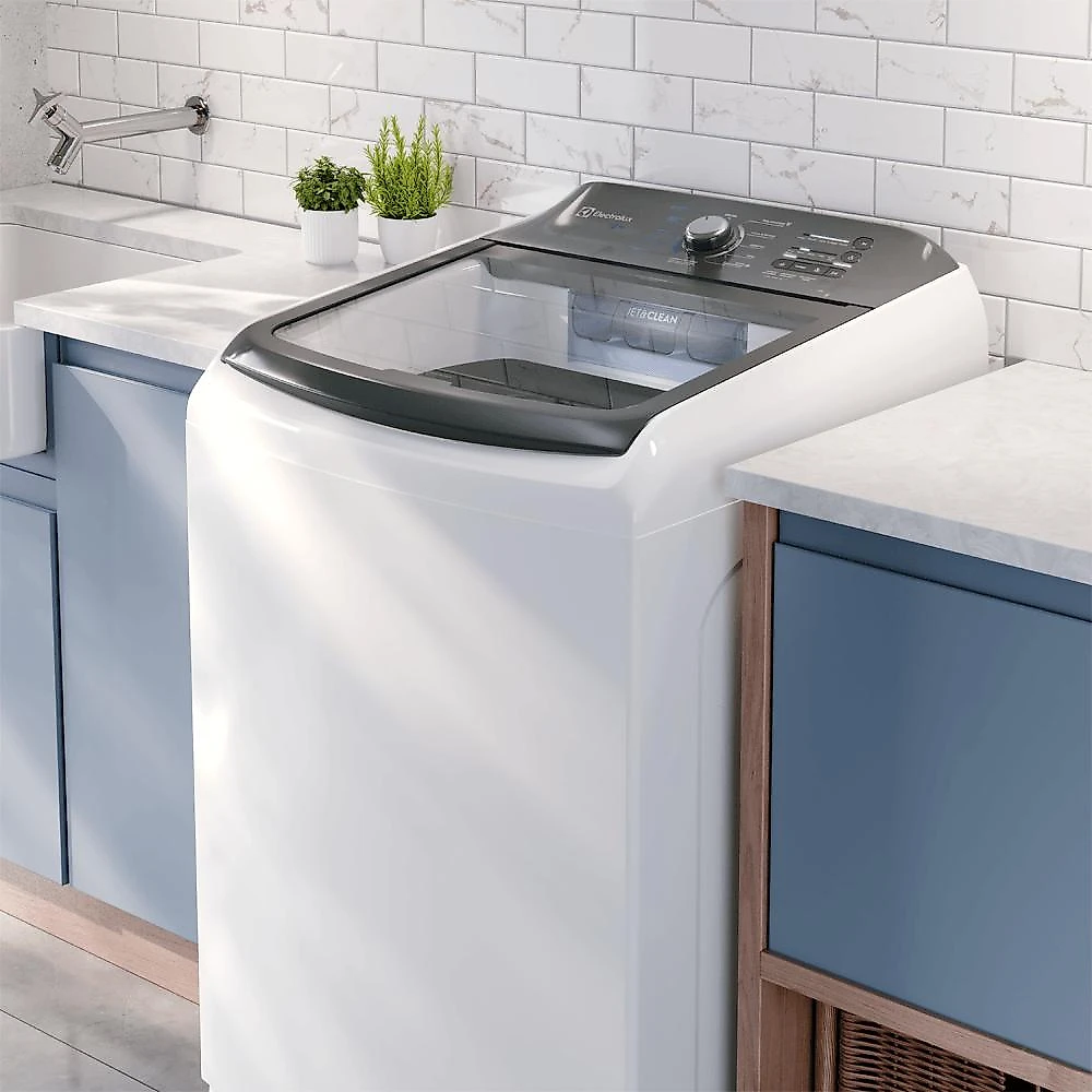 Máquina de Lavar Electrolux 18kg Branca Efficient Cesto inox e Jet&Clean LEE18 127V