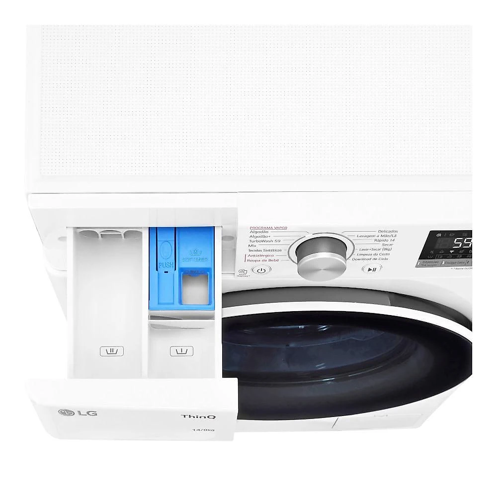 Lava e Seca LG 14kg Inteligência Artificial AIDD Branca VC4 127V