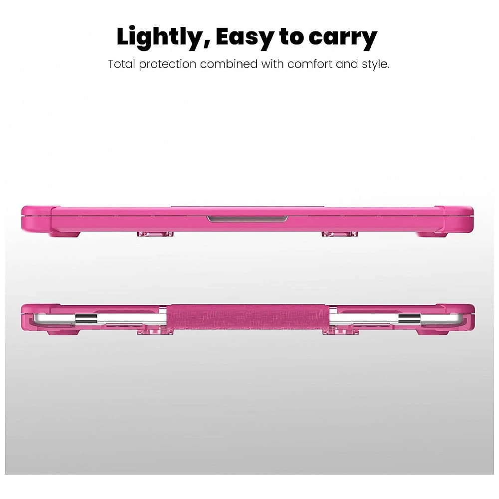 Capa Rígida Antichoque Pink XK para MacBook Air 15″ (2023–2025, Modelos A3241/A3114/A2941, M2/M3/M4) – MEEgoodo