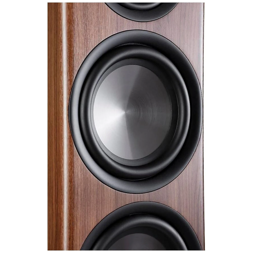Caixa acústica torre Polk Audio Reserve R700 marrom, 3 vias, tweeter 25 mm, médio 165 mm, 2 woofers 203 mm, até 300 W, estéreo, Hi‑Res, Dolby Atmos