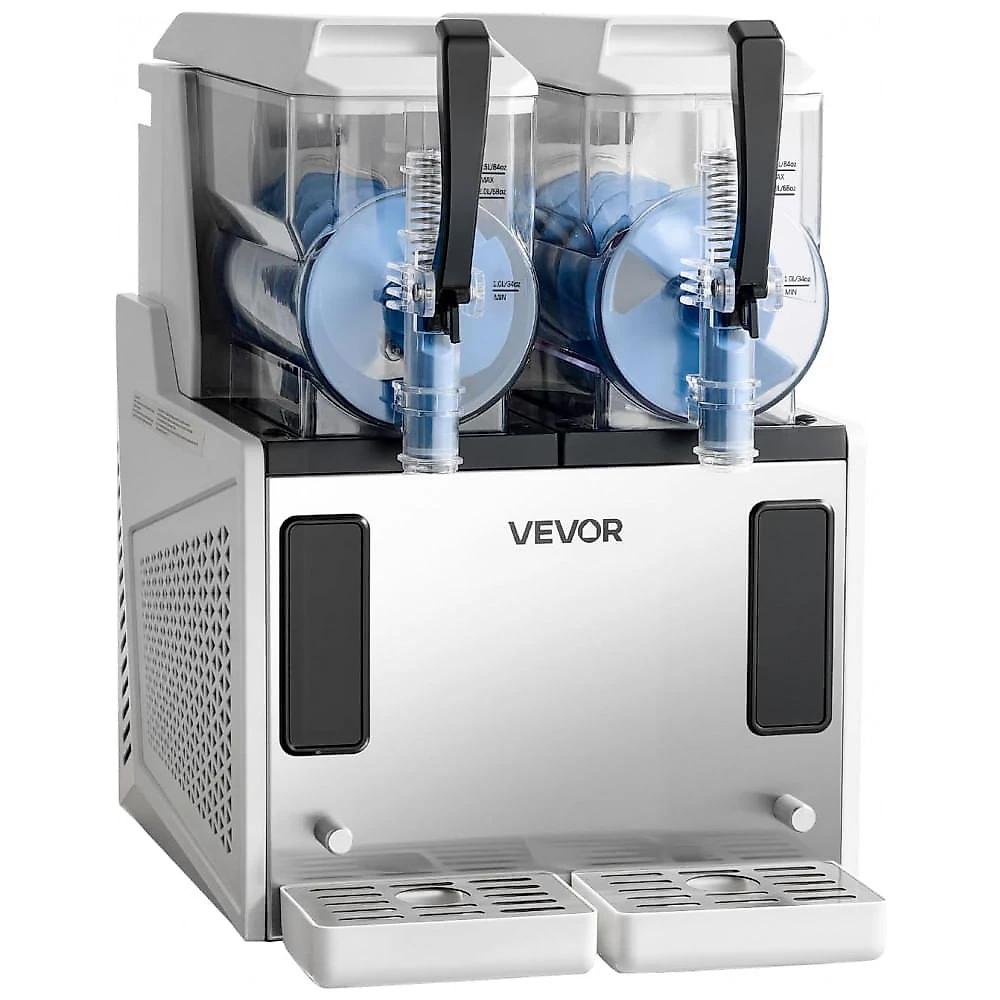 Máquina de Slush Raspadinha VEVOR X-60 3L Duplo Tanque 5 Programas Auto Limpeza