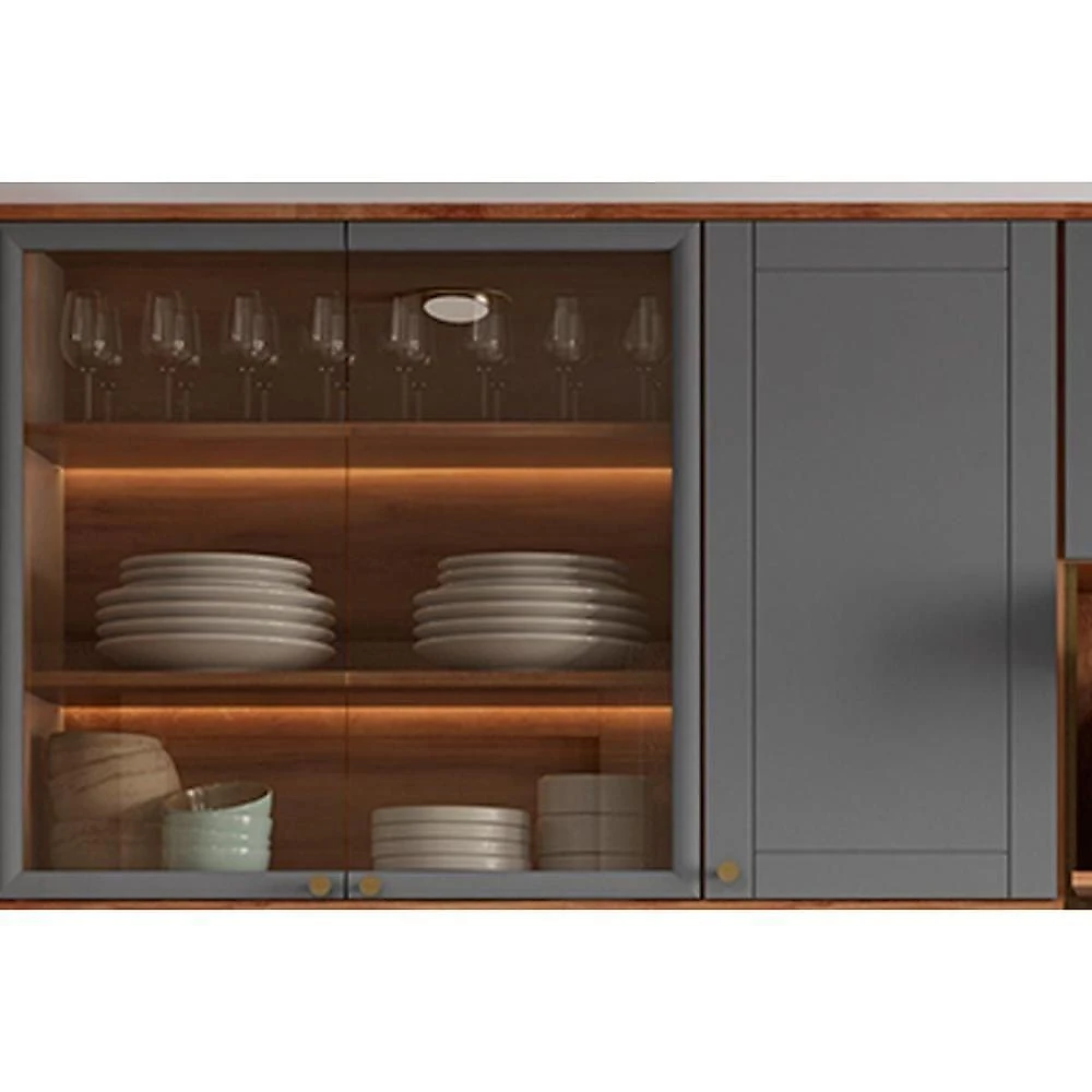 Cozinha Completa Bella 6 Peças (2aéreos+2balcões+2paneleiros) C6p55 Branco - Carraro