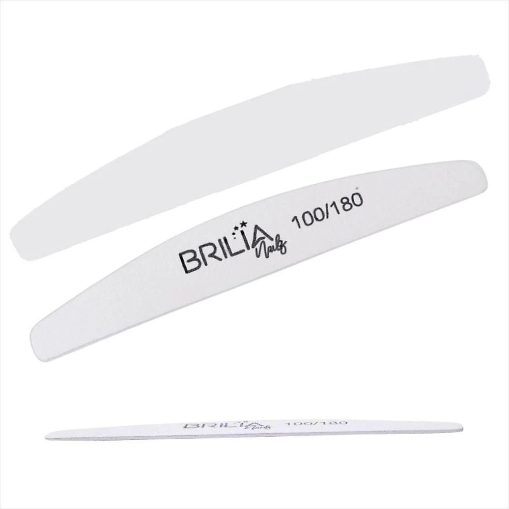 Lixa para Unhas Lixa Boomerang 100-180 Moldar e Acabamento Liso Formato Ergonômico Brilia
