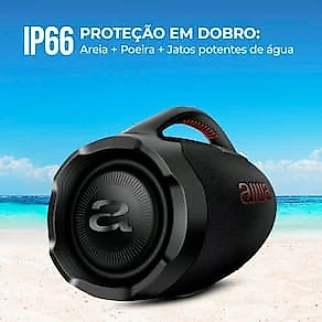 Caixa de Som Portátil Boombox Aiwa AWS-BBS-01-B 200W Bluetooth 5.3 Bateria 30h IP66 Bivolt Preta
