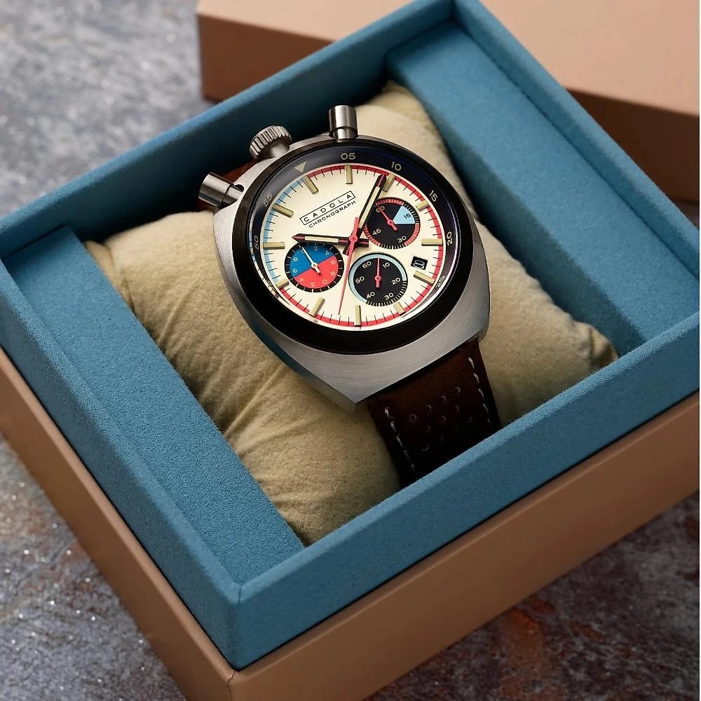 Relógio Cadola Testa Di Toro Chronograph Beige Burnout CD-1058-04