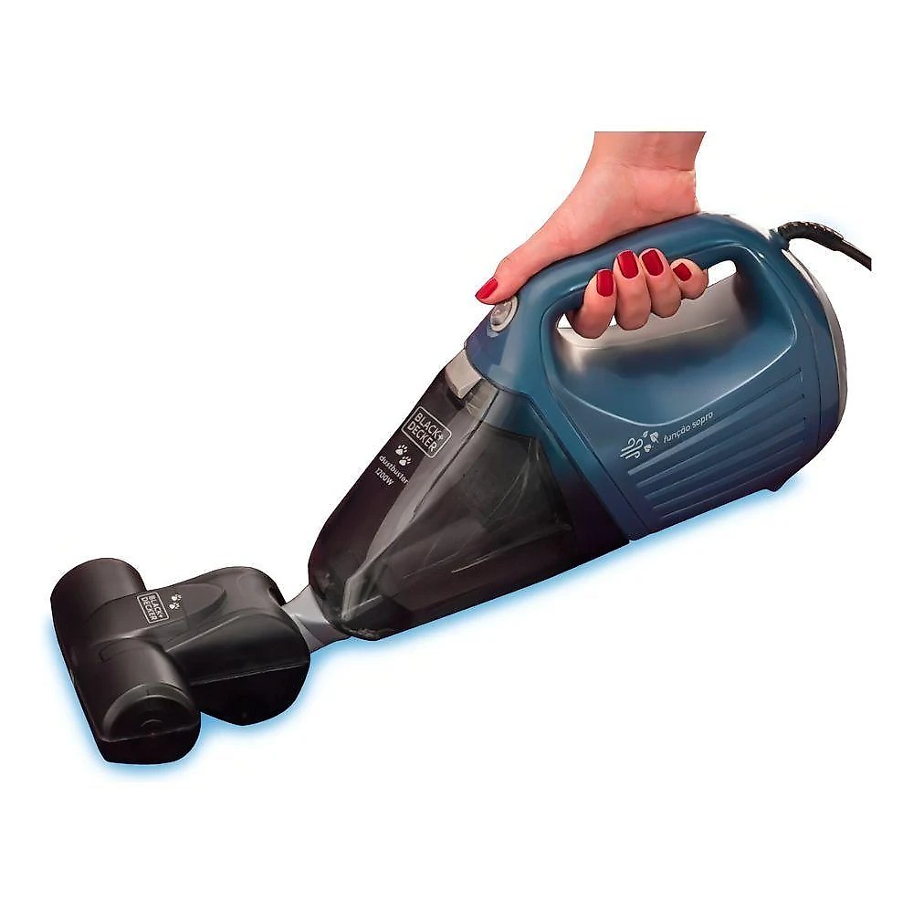 Aspirador De Mão Black+decker Aps1200pet 800ml Azul 110V
