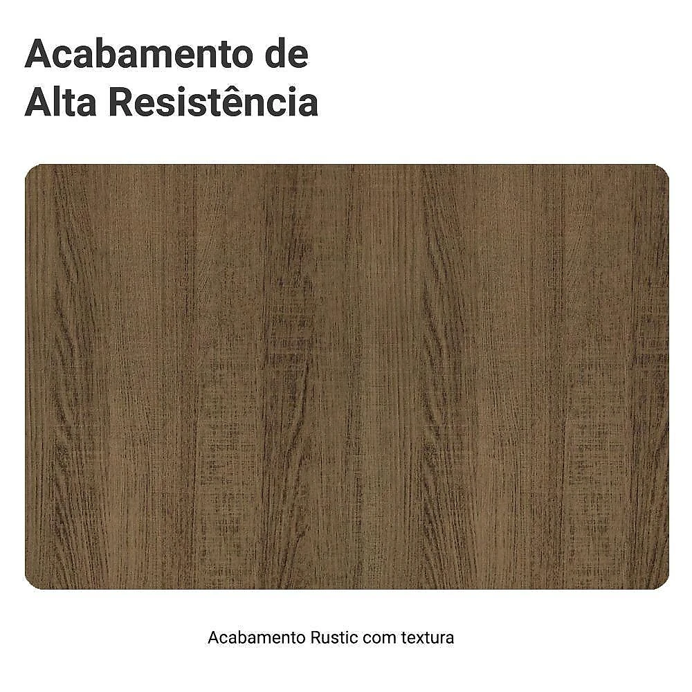 Cristaleira 70 Cm 2 Portas De Vidro Com Pés Cônicos Rustic/marrom Madesa Rustic/marrom