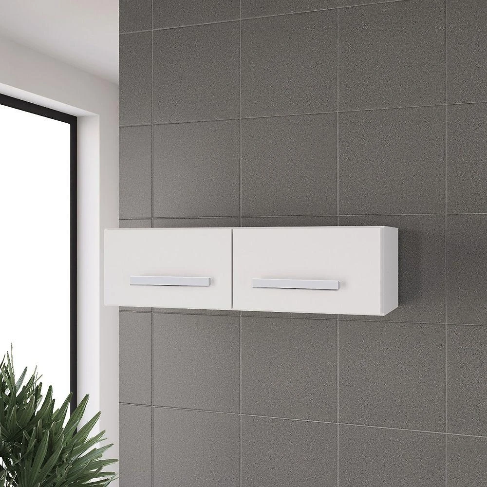 Armário Aéreo Geladeira Mara 2 Portas 2 Prateleiras MDP 79CM Branco