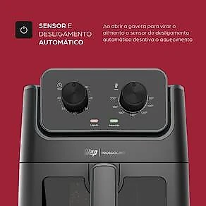 Fritadeira Elétrica Air Fryer WAP PROSDÓCIMO AF01 4,5L Cesto com Visor Luz Interna Desligamento Automático 110V