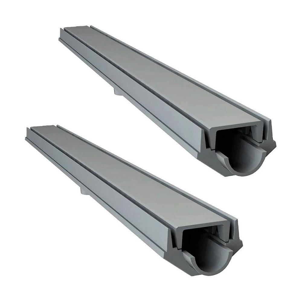 Kit 2 Grelhas Invisíveis Ocultas Caixa Coletora 100x8cm Cinza GDA