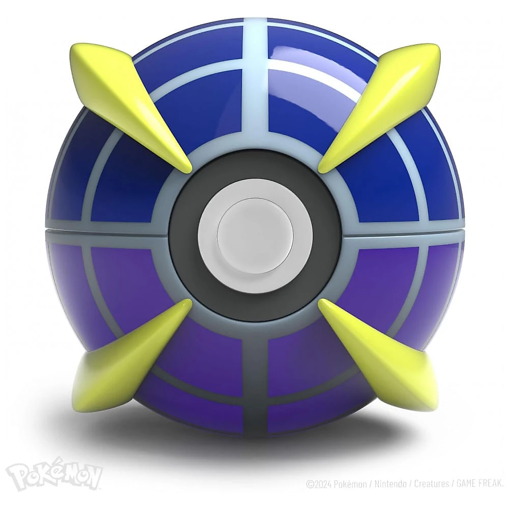 Réplica Poké Bola Original The Wand Company metal eletrônica com sensor de movimento luz multicolor base expositora numerada