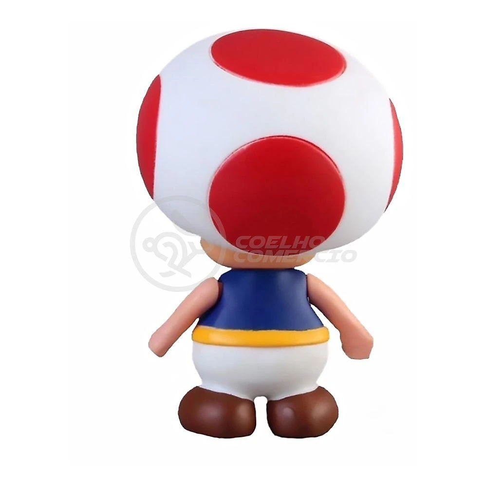 Boneco Cogumelo Toad Grande Super Size 20Cm - Mario