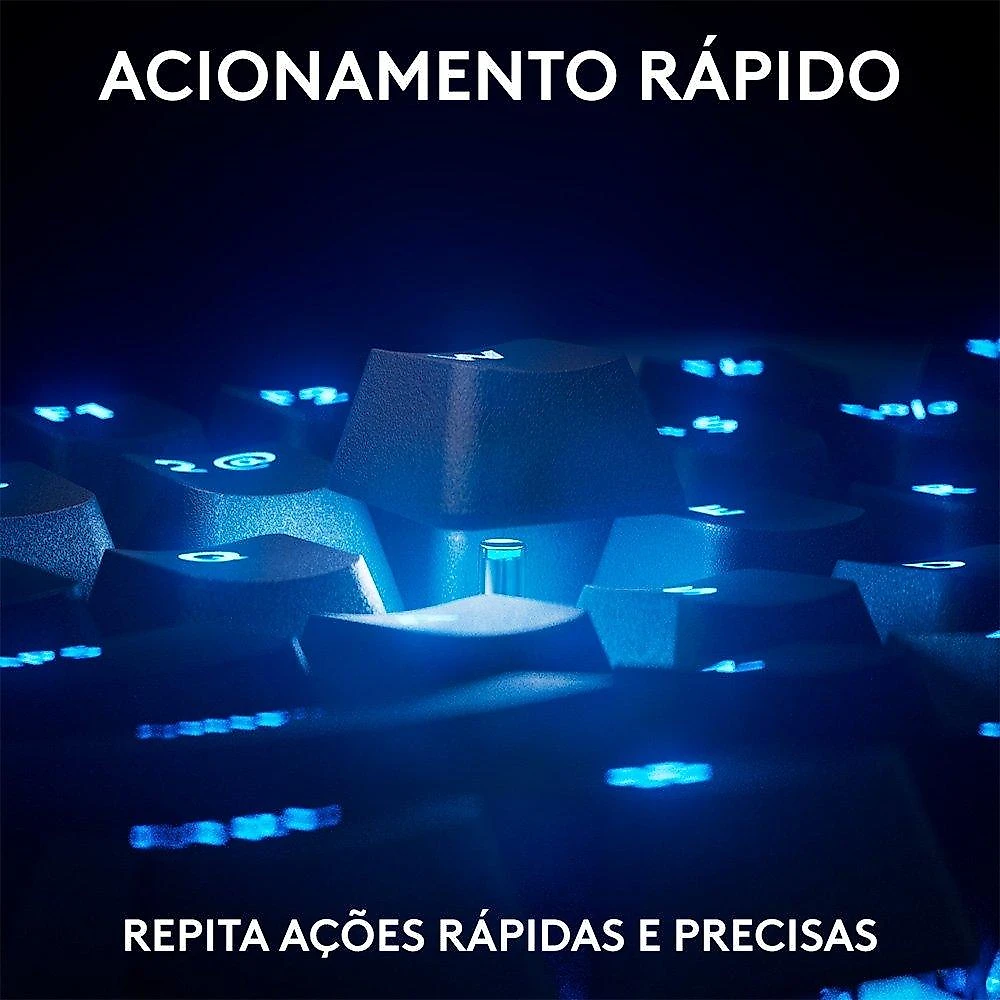 Teclado Gamer Logitech G PRO X TKL RAPID, Switches Magnético-analógicos, Modo Rapid Trigger, Layout US, Preto - 920-013131