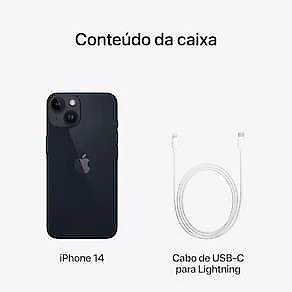 Apple iPhone 14 128GB 6,1" 12MP Meia-noite