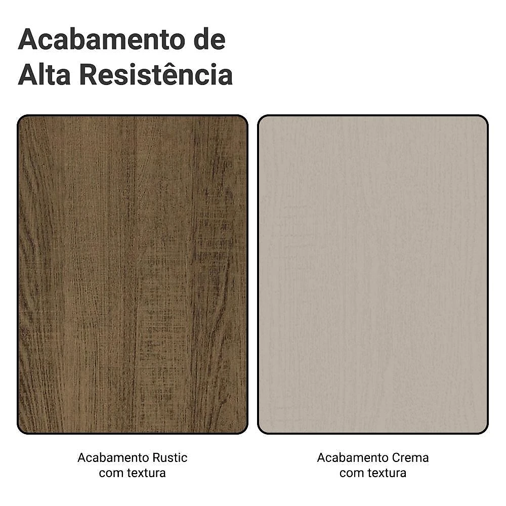 Guarda-roupa casal 6 portas batentes rustic/crema/rustic venus madesa