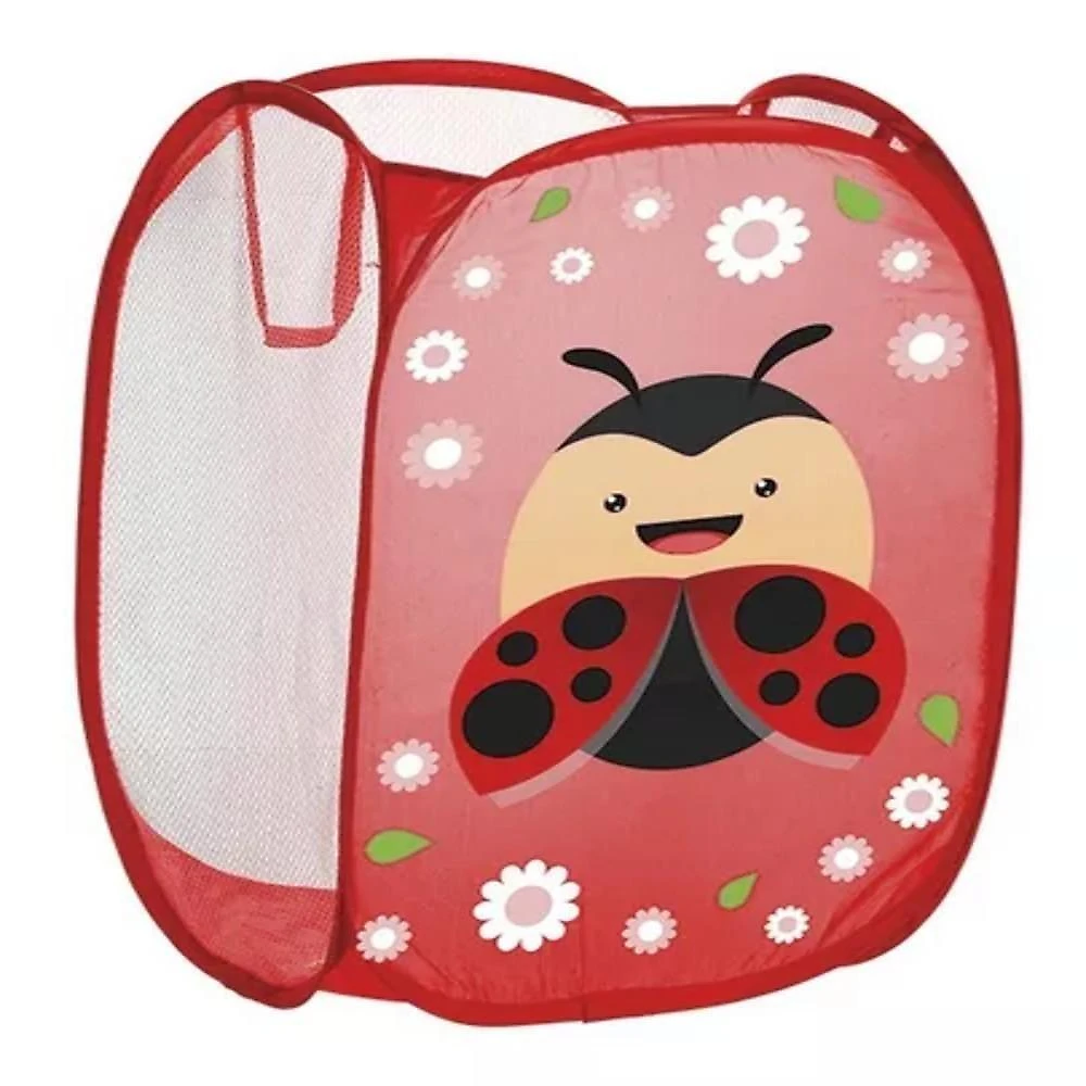 Cesto Organizador Roupa Suja Infantil Telado Joaninha