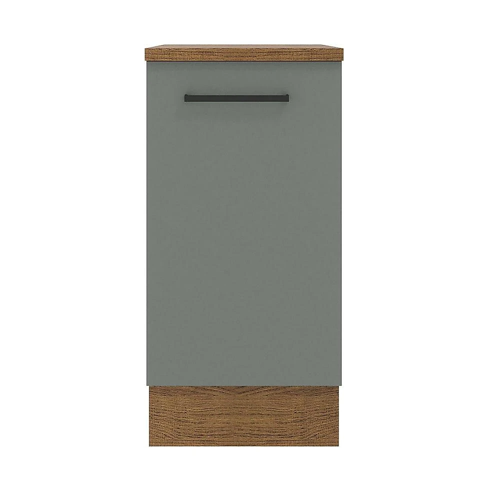 Balcão armário de cozinha 40 cm 1 porta rustic/cinza agata madesa