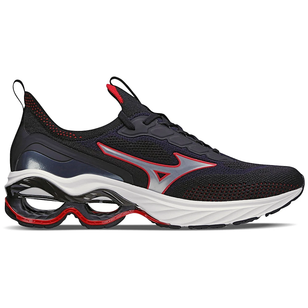 Miniatura Tênis de Corrida Masculino Mizuno Wave Invictus 4 Preto - 38