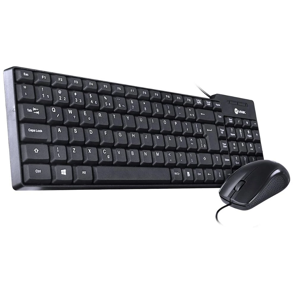 Kit teclado e mouse usb vinik cd100 1000dpi