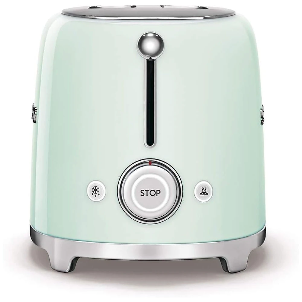 Conjunto Smeg Retro: Cafeteira de Filtro e Torradeira de 2 Fatias Verde Pastel
