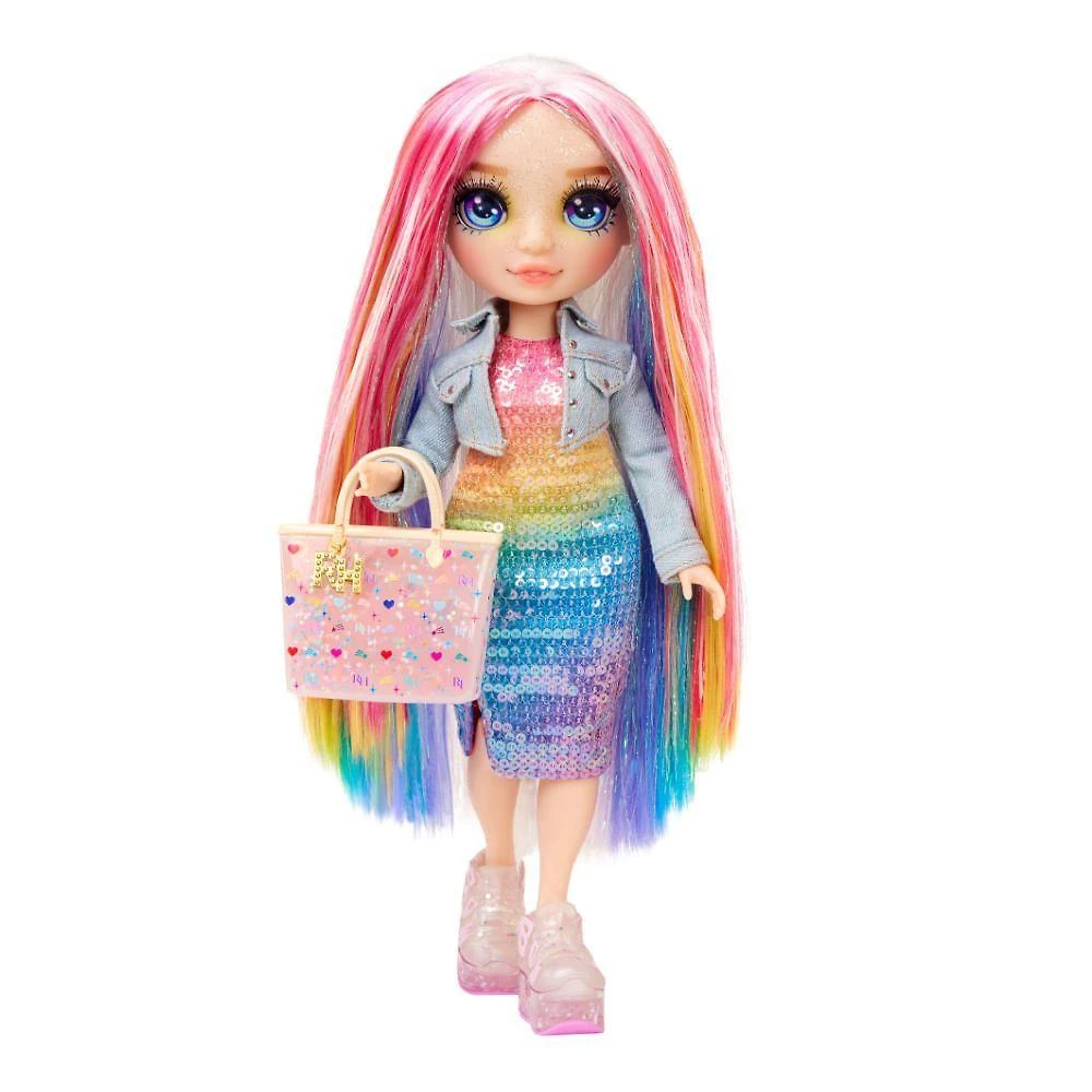 Boneca Amaya 28cm Arco-Íris com Slime Brilhante DIY e Pet Rainbow