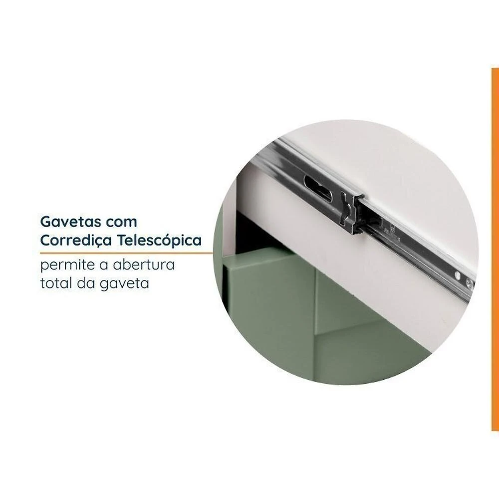 Cozinha Modulada 7 Peças com Tampo 1 Torre 3 Aéreos 3 Balcões Arizona Cabecasa Madeiramadeira Figueira/Menta