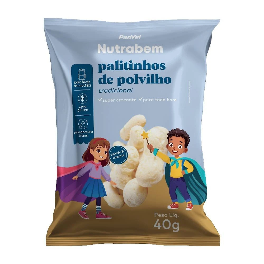Biscoito De Polvilho Palitinho Infantil Panvel Nutrabem 40g