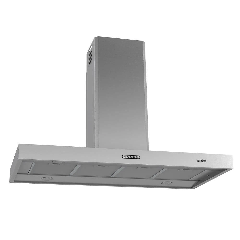 Coifa Ilha Retangular Fogatti 120CM Inox com Filtro de Alumínio e LED 3 Velocidades 220V
