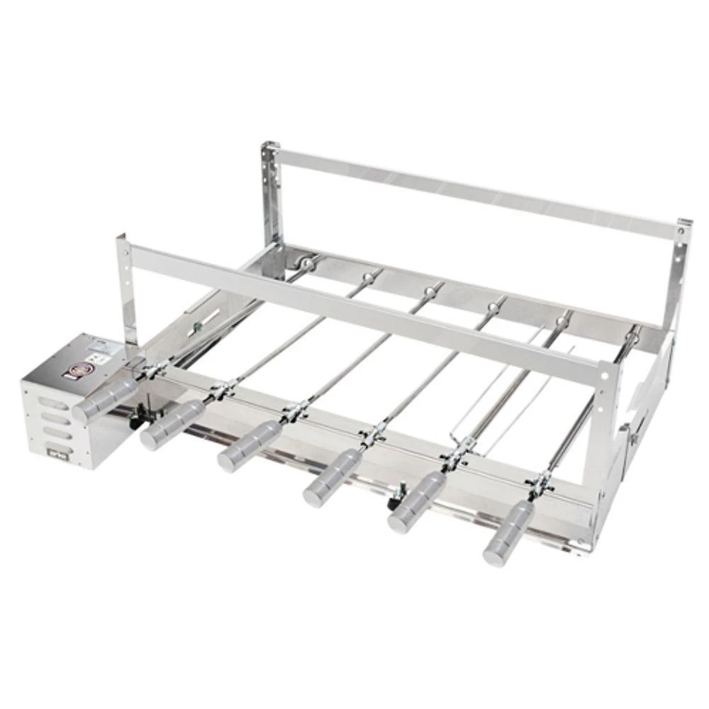 Churrasqueira Giratória Rotativa Bivolt Aço Inox Gbi 06 Espetos
