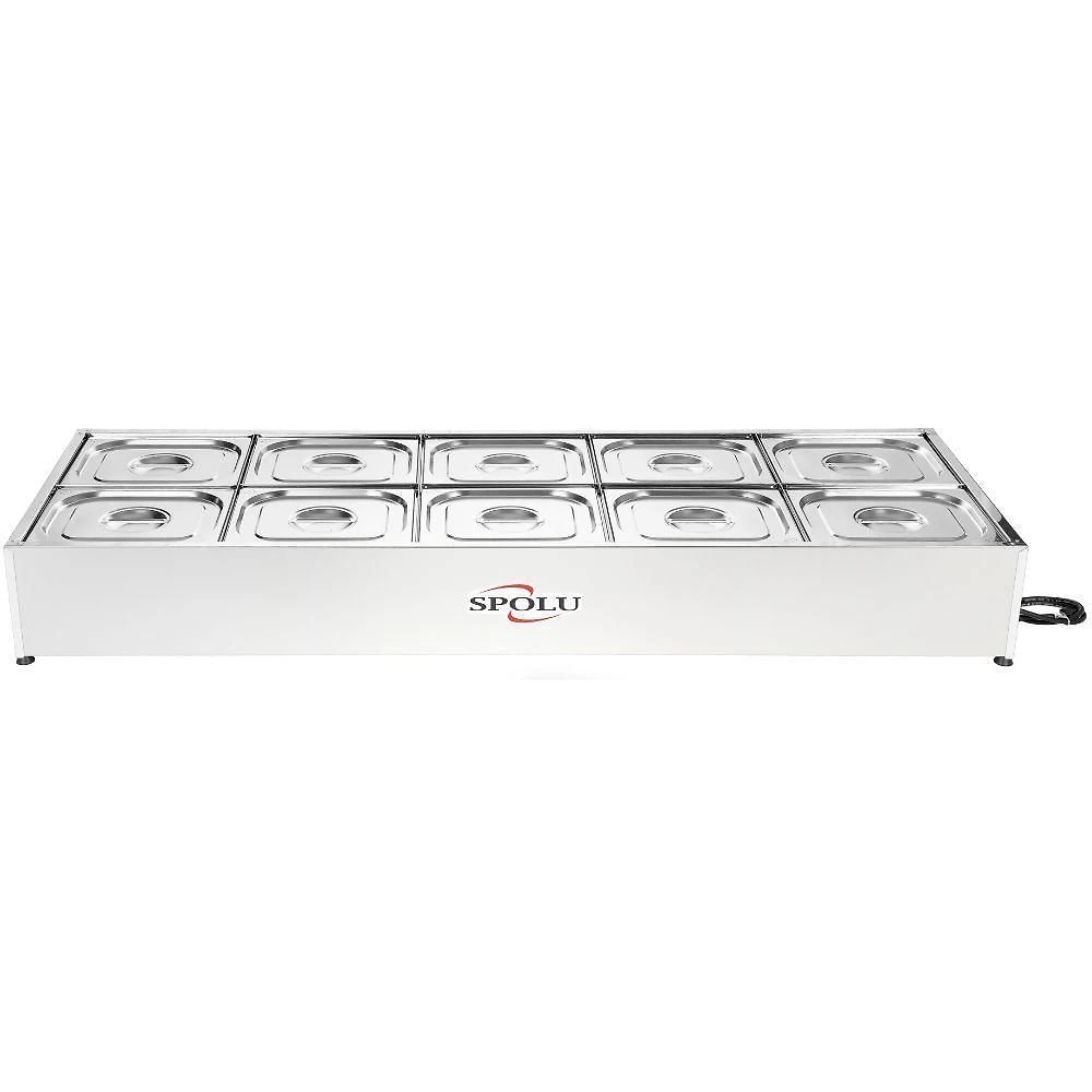 Buffet Térmico de Bancada SPL512BC 10 Cubas Aquecimento Aço Inox 2500W 220V Spolu